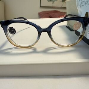 NWT- PEEPERS Stylish Gradient Navy and tortoise shell readers. +1.25